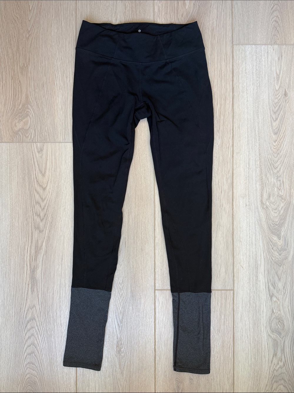 Athleta Black Leggings Balletcore Plie Tights Barre Pilates Pants Colorblock M